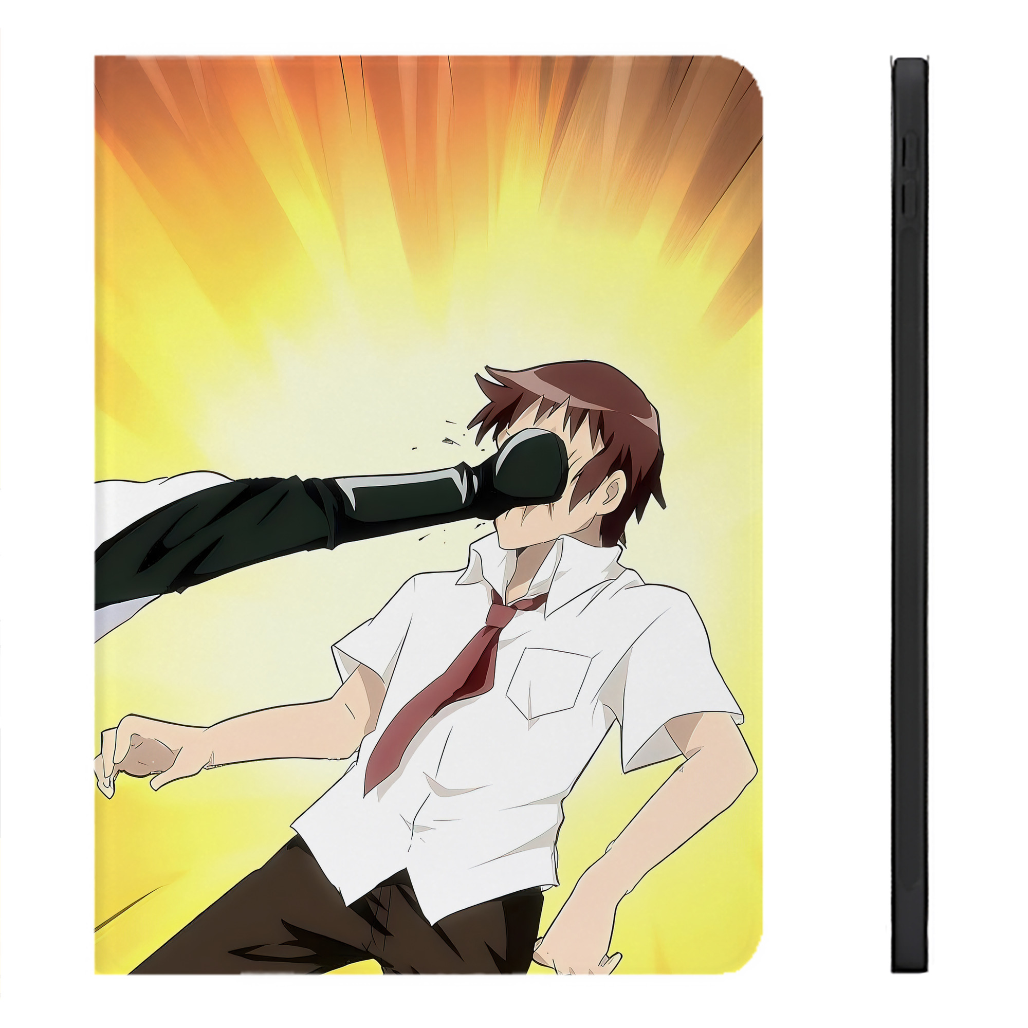 （画像用） ぎんたま 坂田銀時（さかたぎんとき） 神楽 志村新八（しむら しんぱち） GINTAMA Sakata Gintoki Kagura Shimura Shinpachi IPadケース ペンホルダー付き ブックスタイルデザイン
